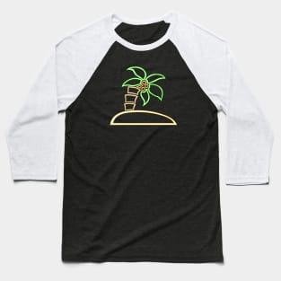 Neon Palm Tree Baseball T-Shirt